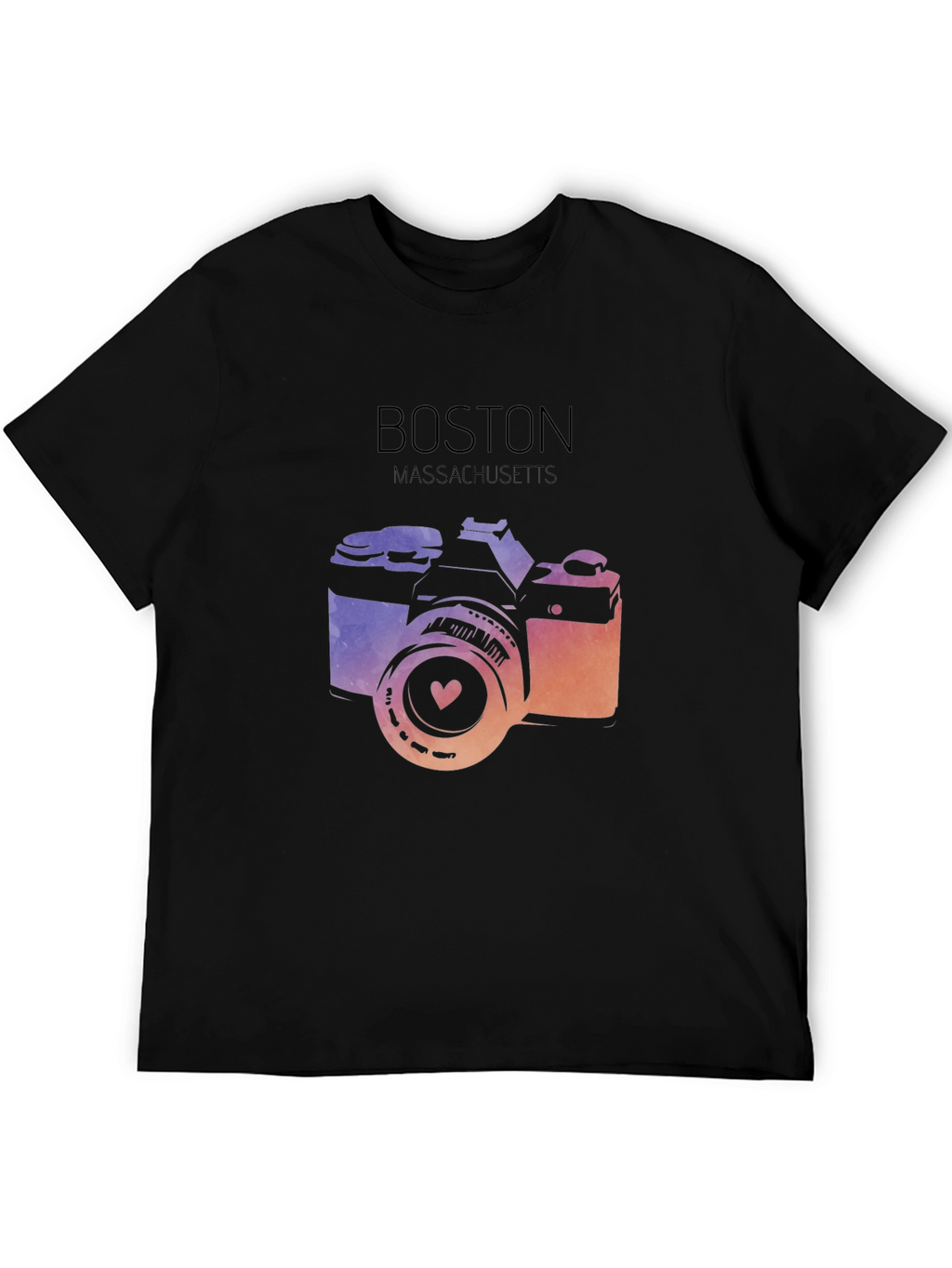Boston Massachusetts Camera Graphic Tee