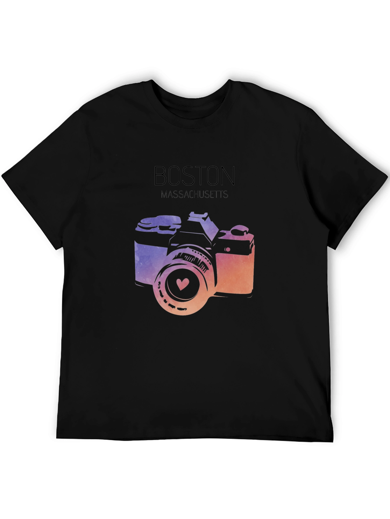 Boston Massachusetts Camera Graphic Tee