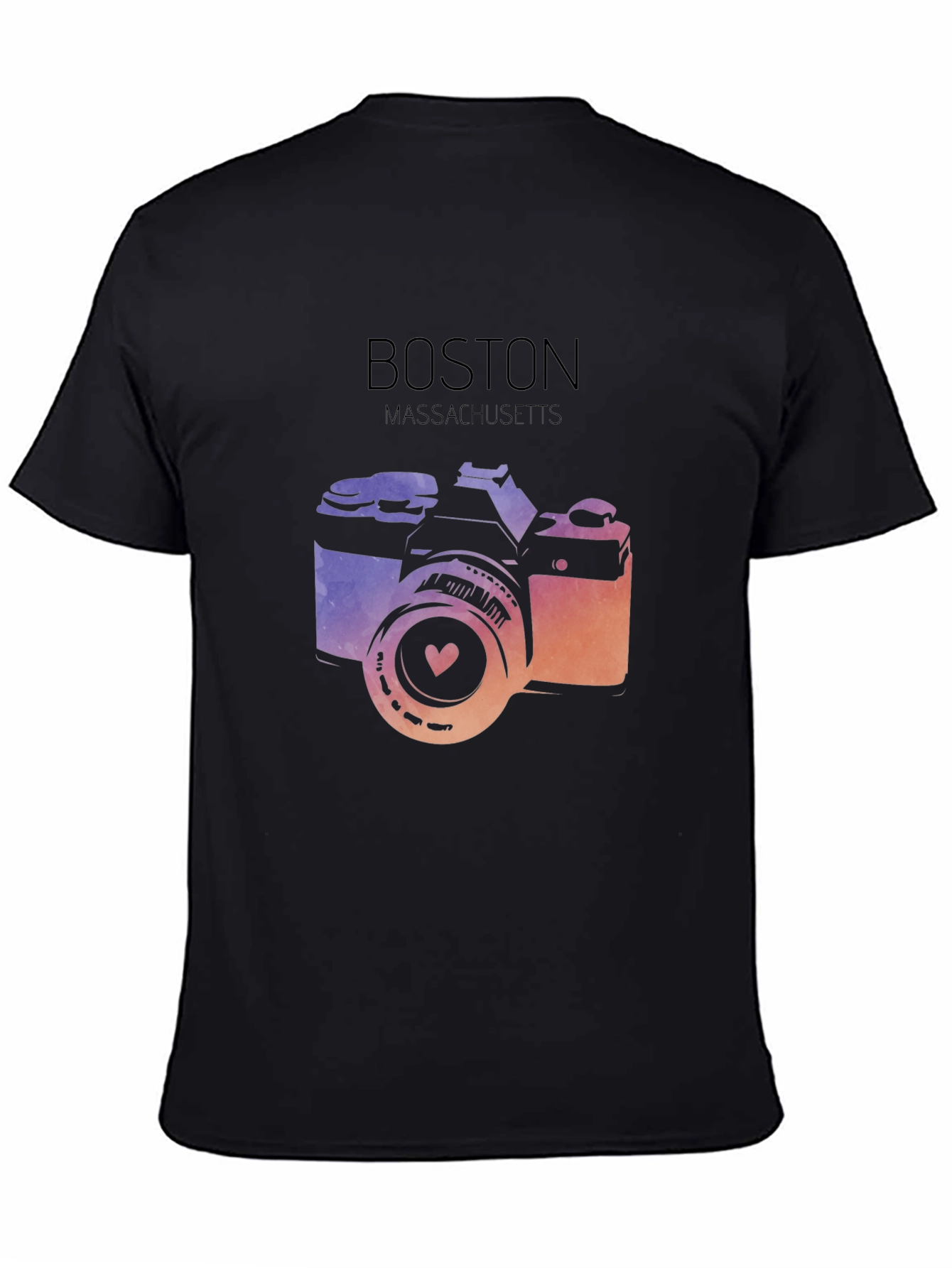 Boston Massachusetts Camera Graphic Tee