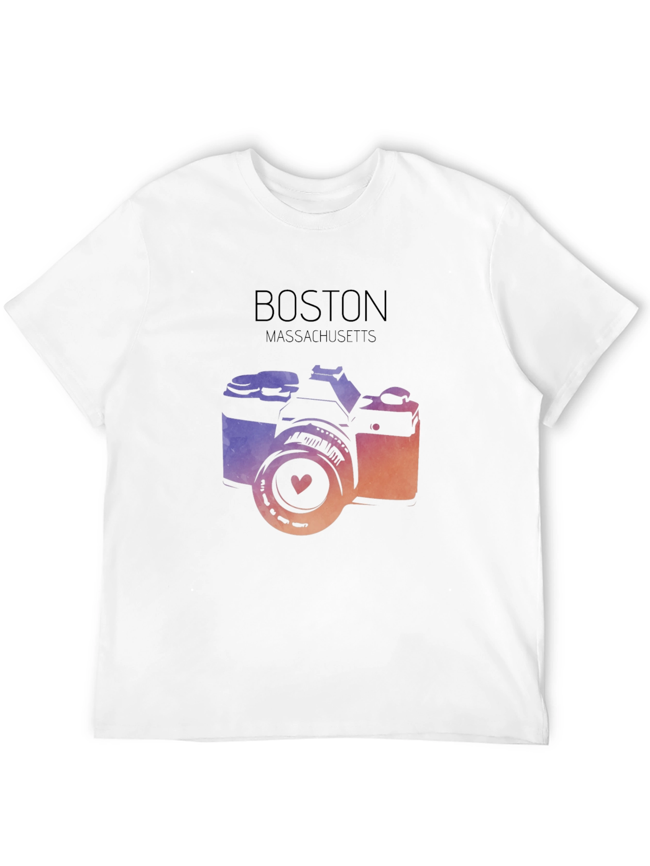 Boston Massachusetts Camera Graphic Tee