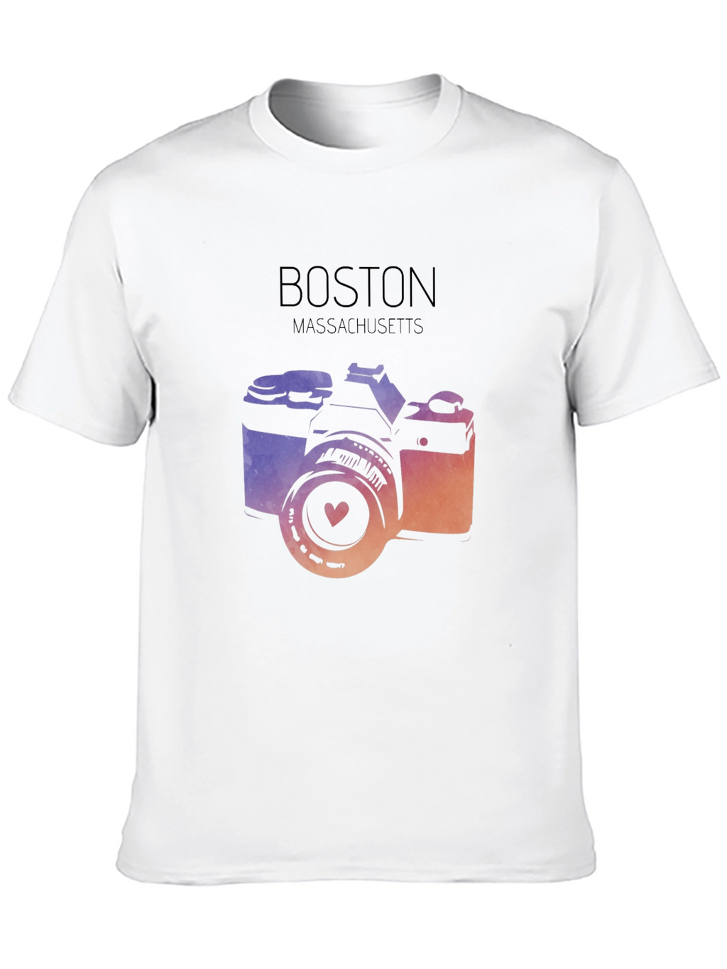 Boston Massachusetts Camera Graphic Tee