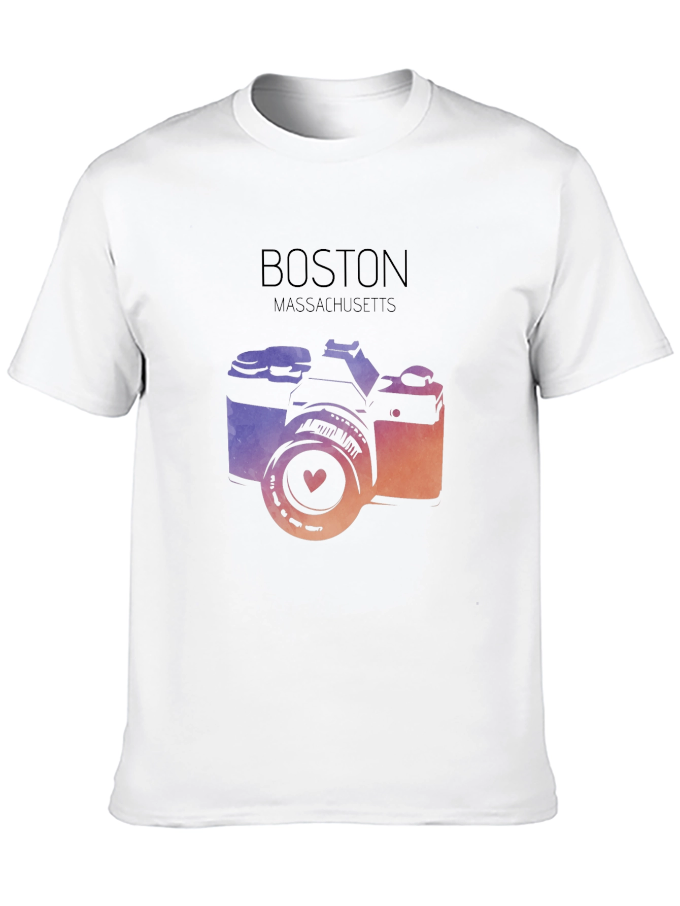 Boston Massachusetts Camera Graphic Tee