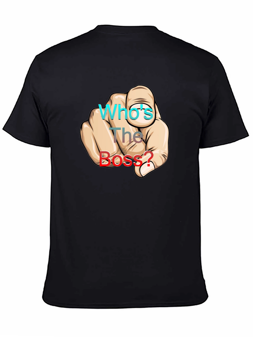 Whos The Boss? Graphic Print Black T-Shirt