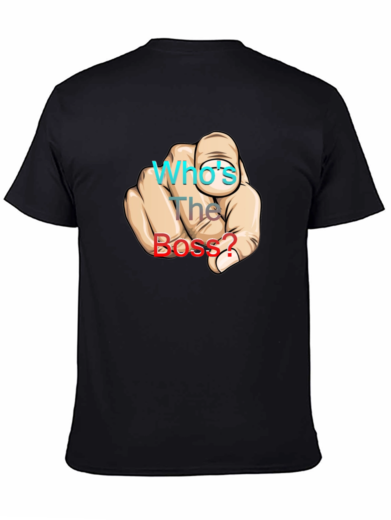 Whos The Boss? Graphic Print Black T-Shirt