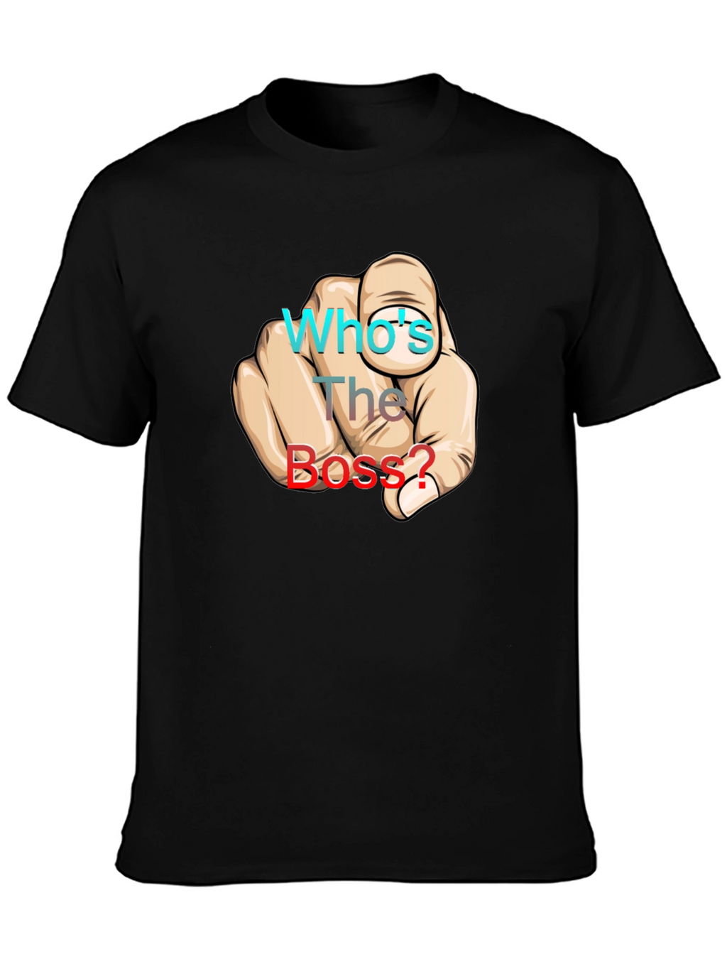 Whos The Boss? Graphic Print Black T-Shirt