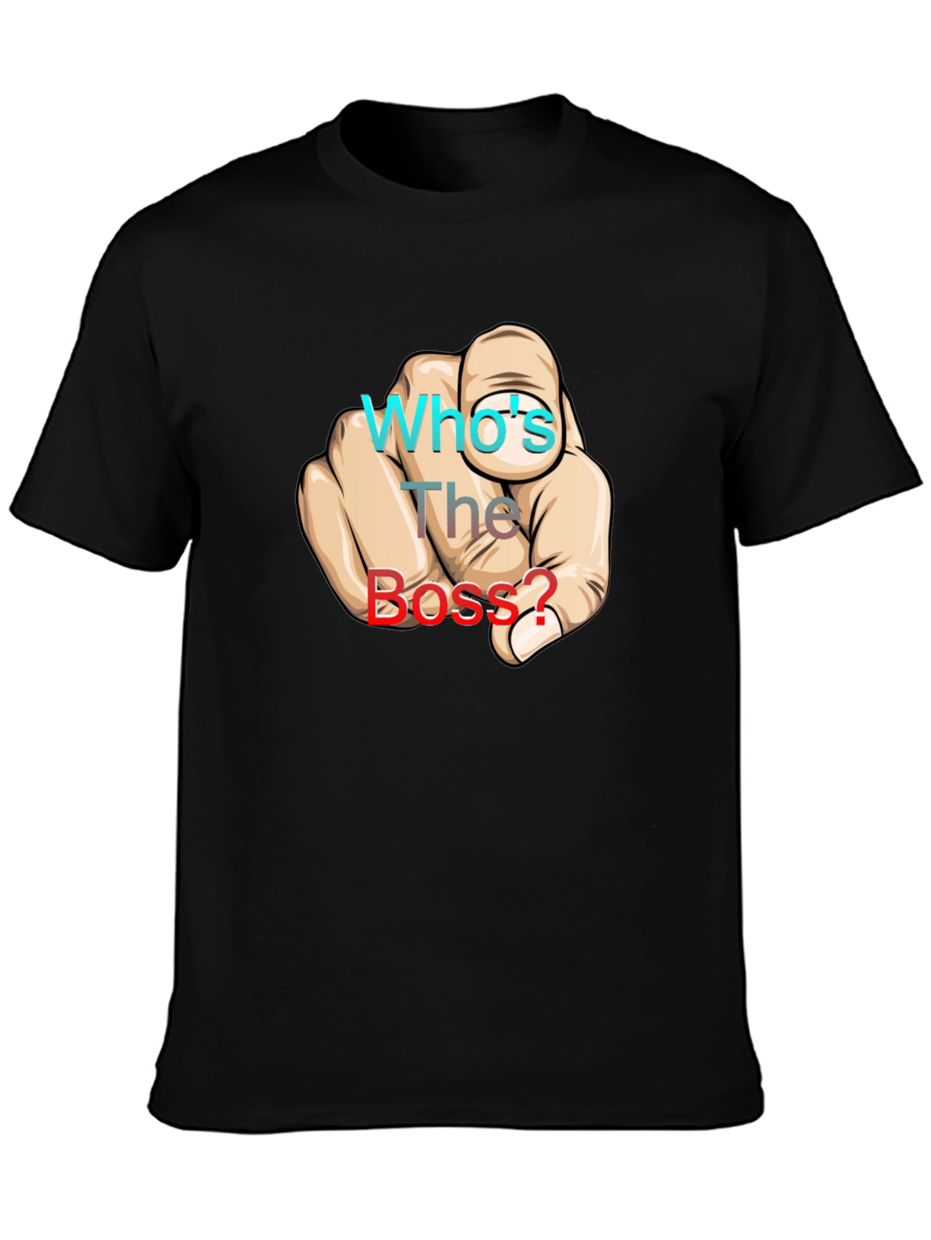 Whos The Boss? Graphic Print Black T-Shirt