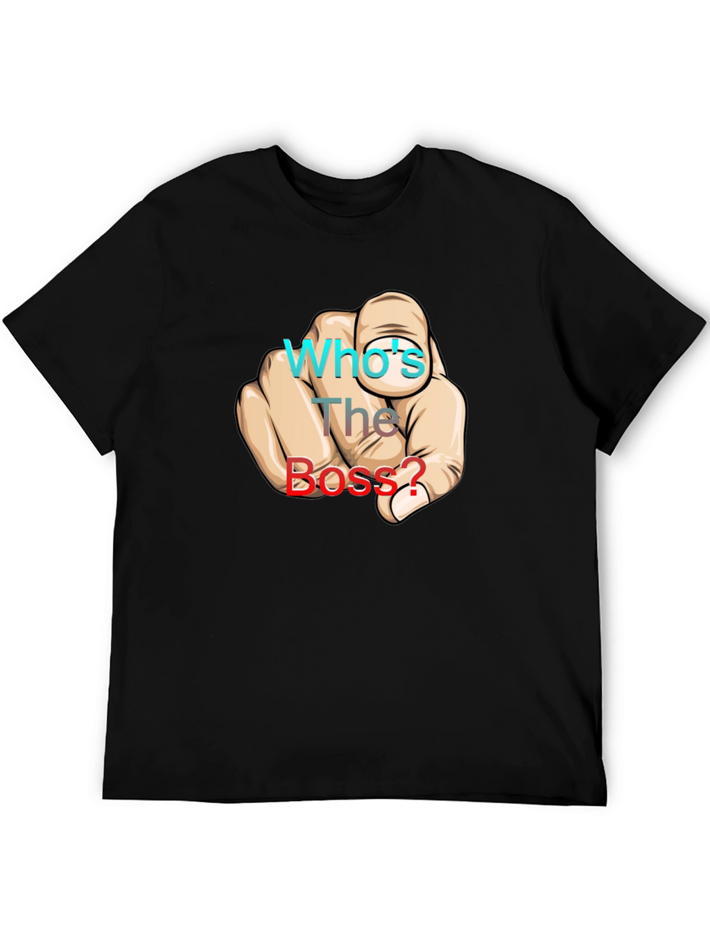 Whos The Boss? Graphic Print Black T-Shirt