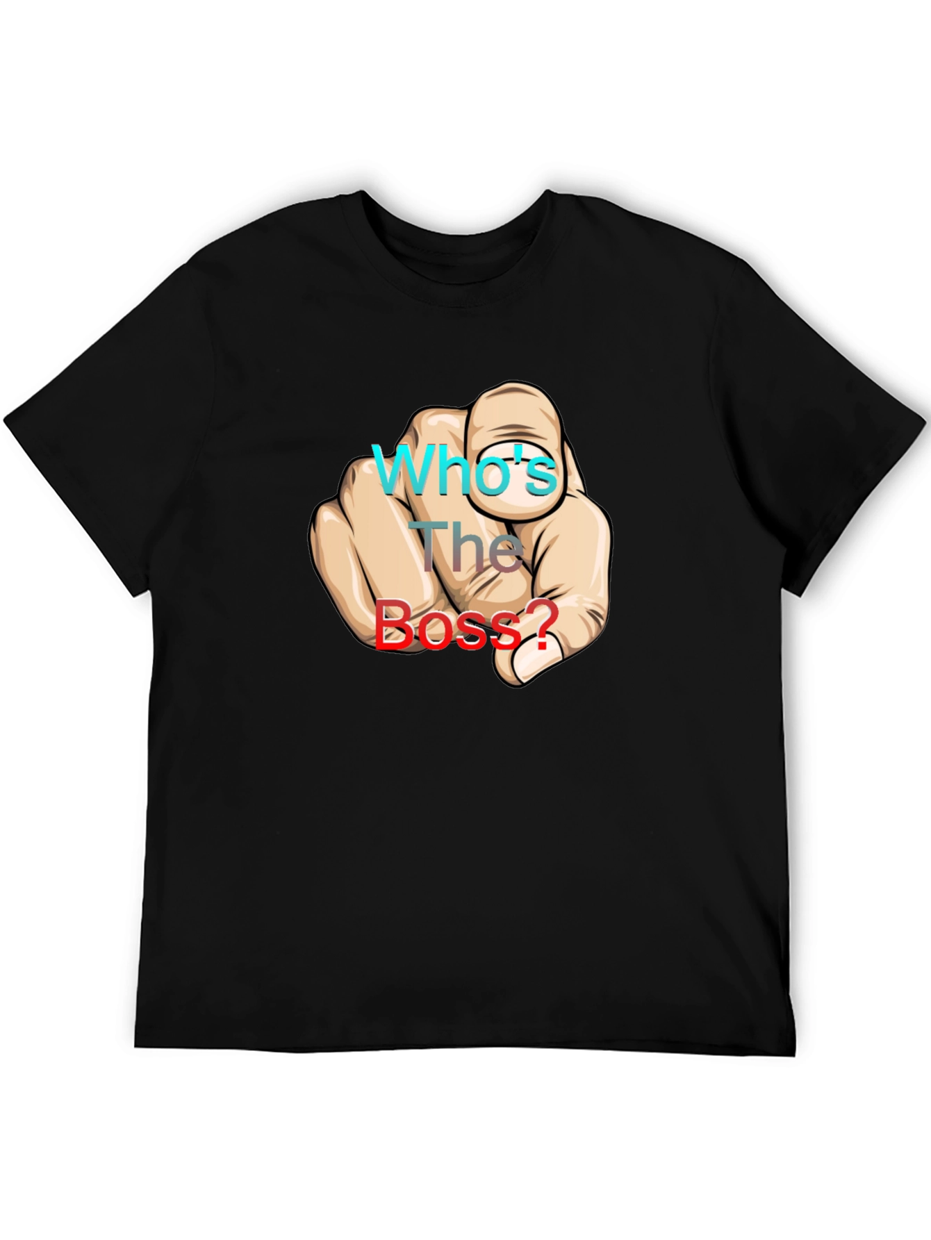 Whos The Boss? Graphic Print Black T-Shirt