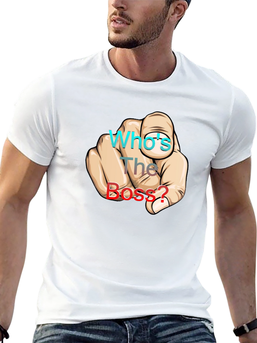 Whos The Boss? Graphic Print Black T-Shirt