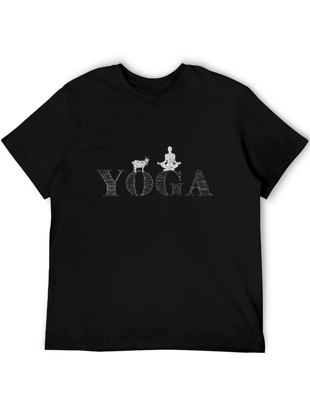 Goat Yoga Graphic T-Shirt - Black