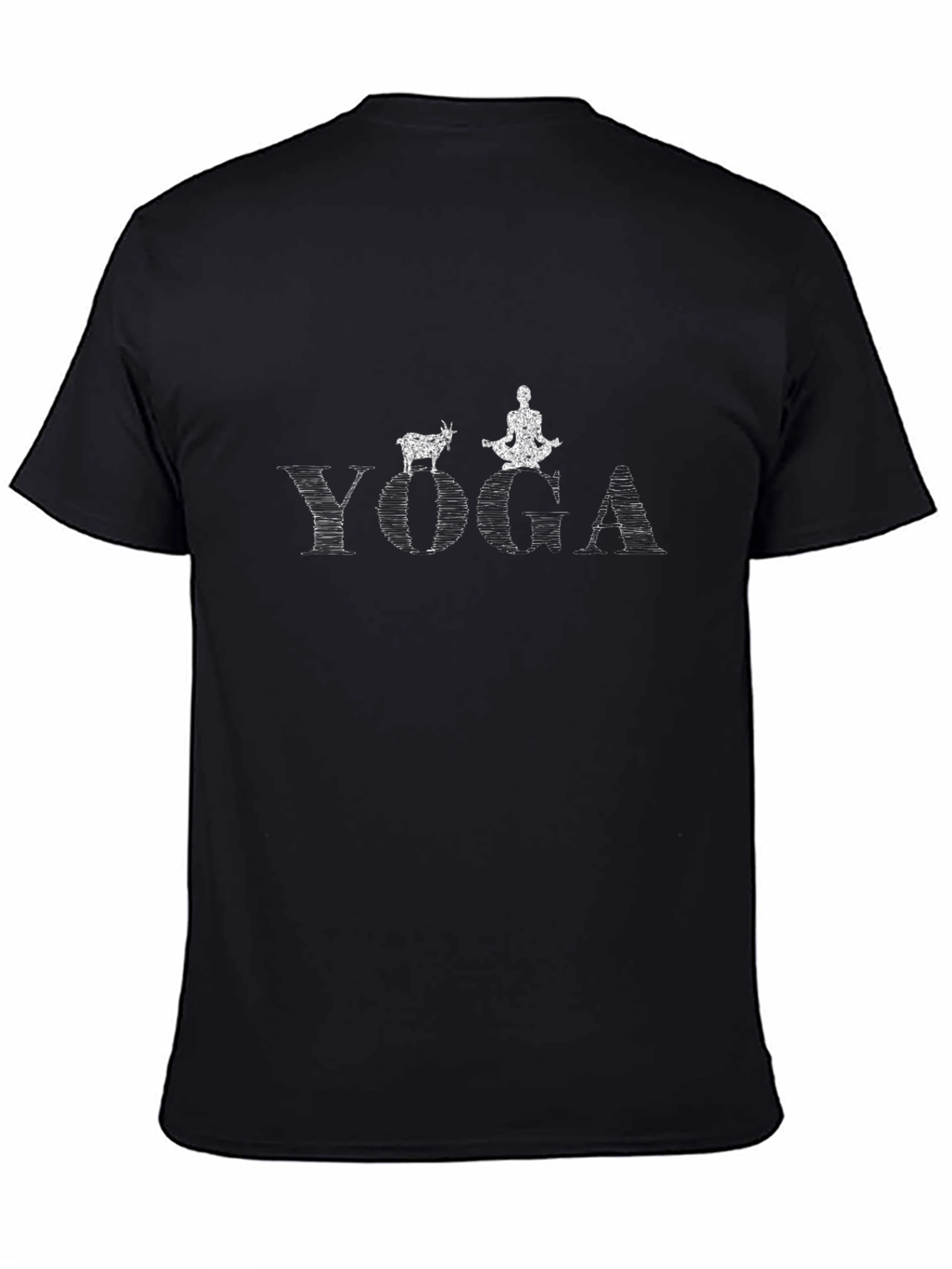 Goat Yoga Graphic T-Shirt - Black