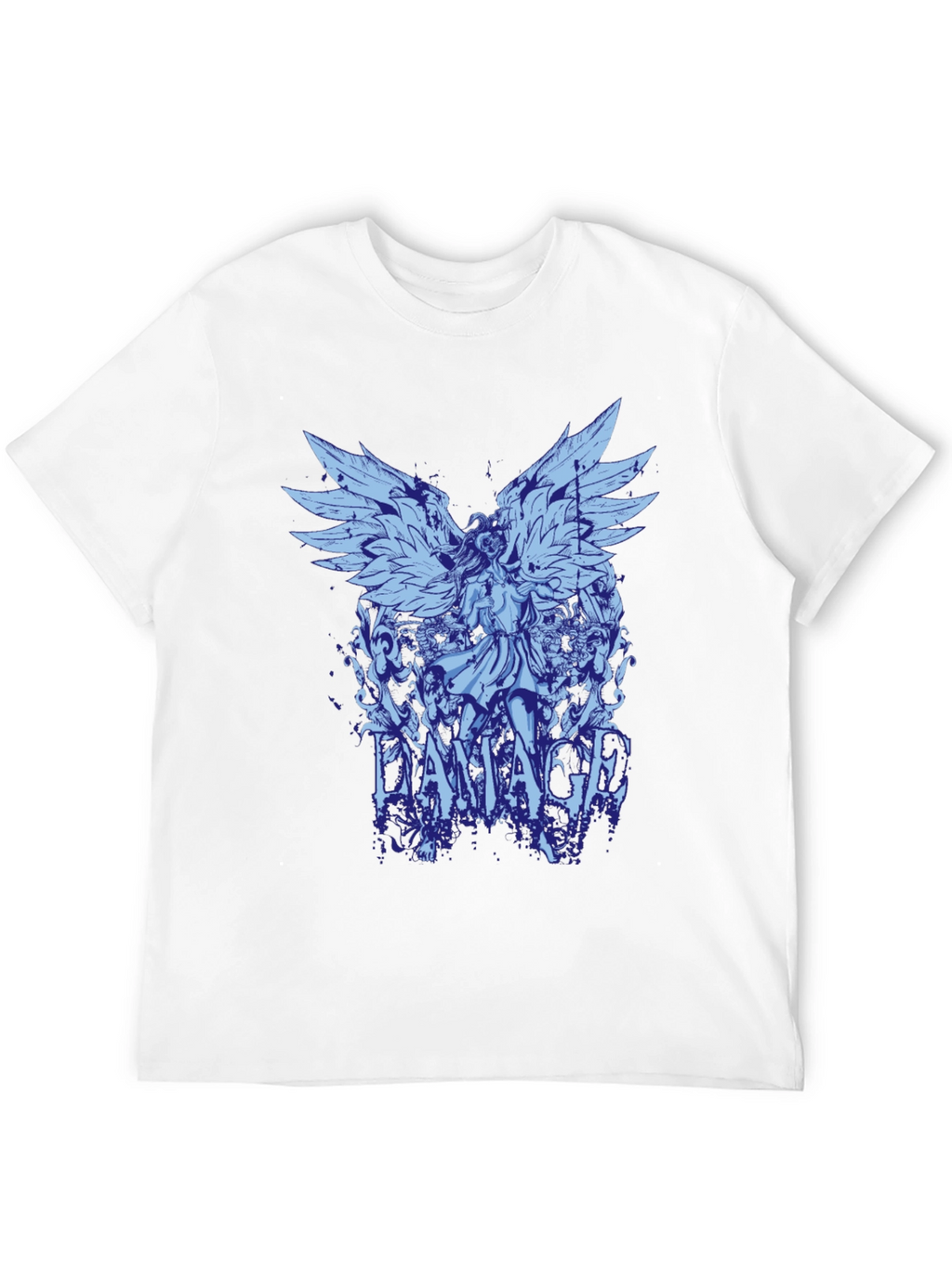 Damaged Angel Graphic Print T-Shirt