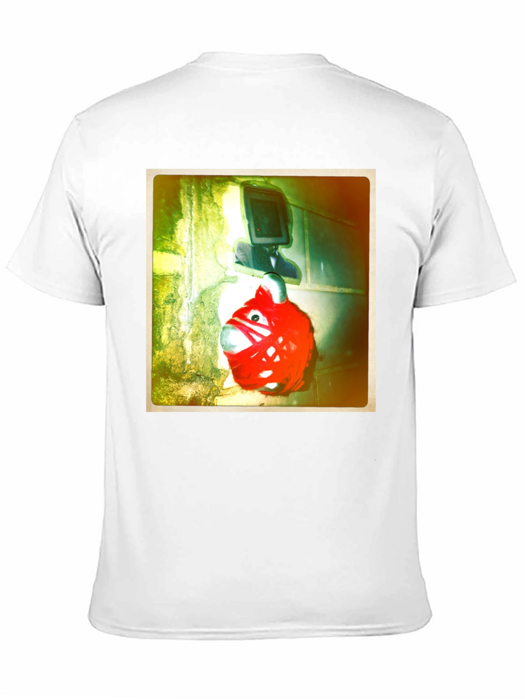 Unique Graphic Tee - Red Creature & TV Head