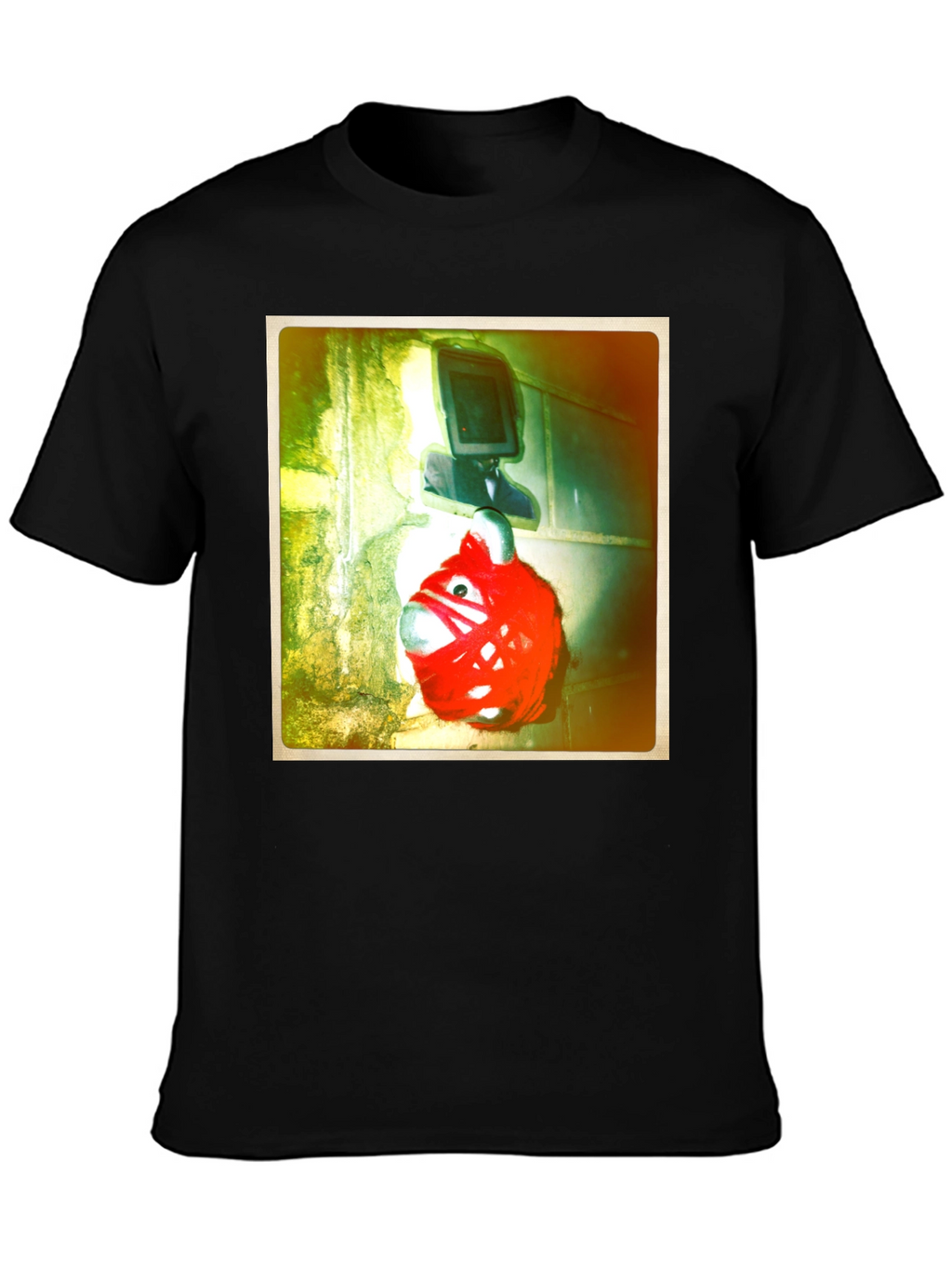 Unique Graphic Tee - Red Creature & TV Head