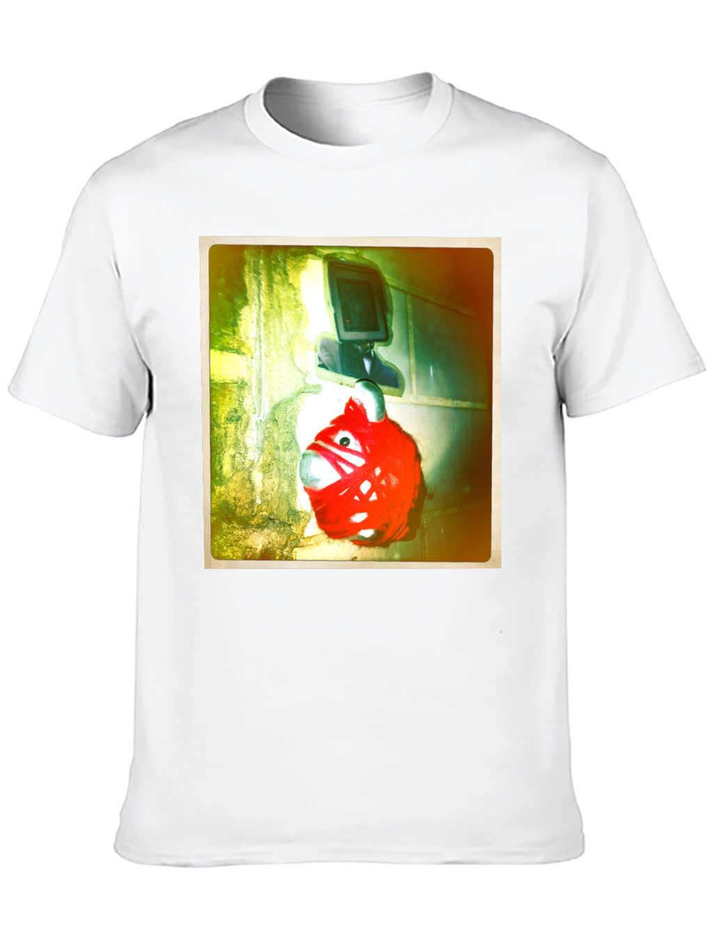 Unique Graphic Tee - Red Creature & TV Head