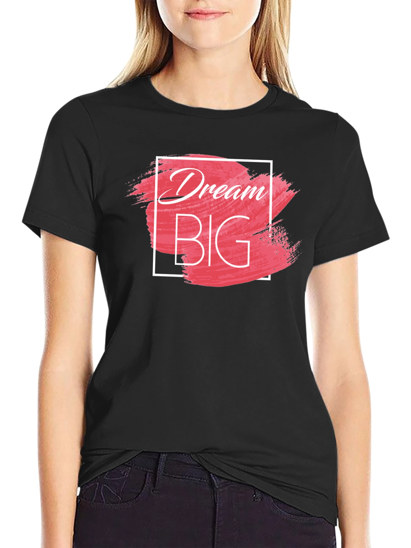 Dream Big Graphic Tee - Stylish Black Cotton T-Shirt
