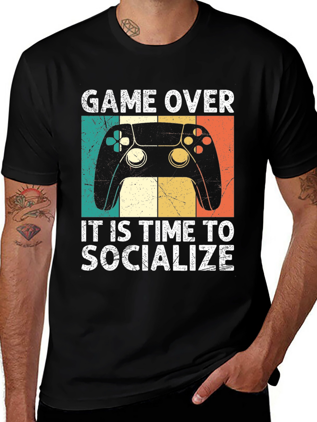 Game Over Socialize Graphic T-Shirt