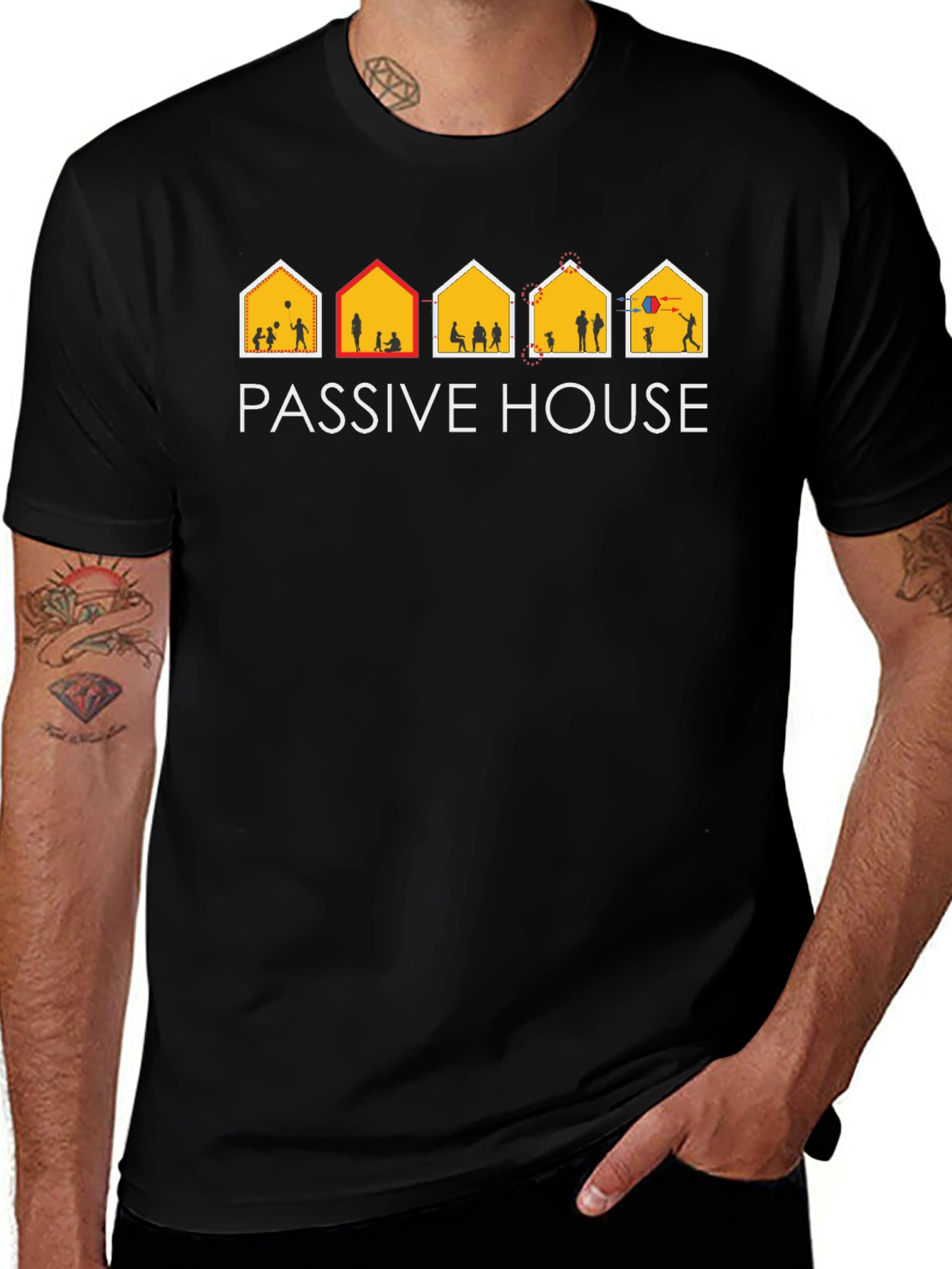Passive House Black T-Shirt