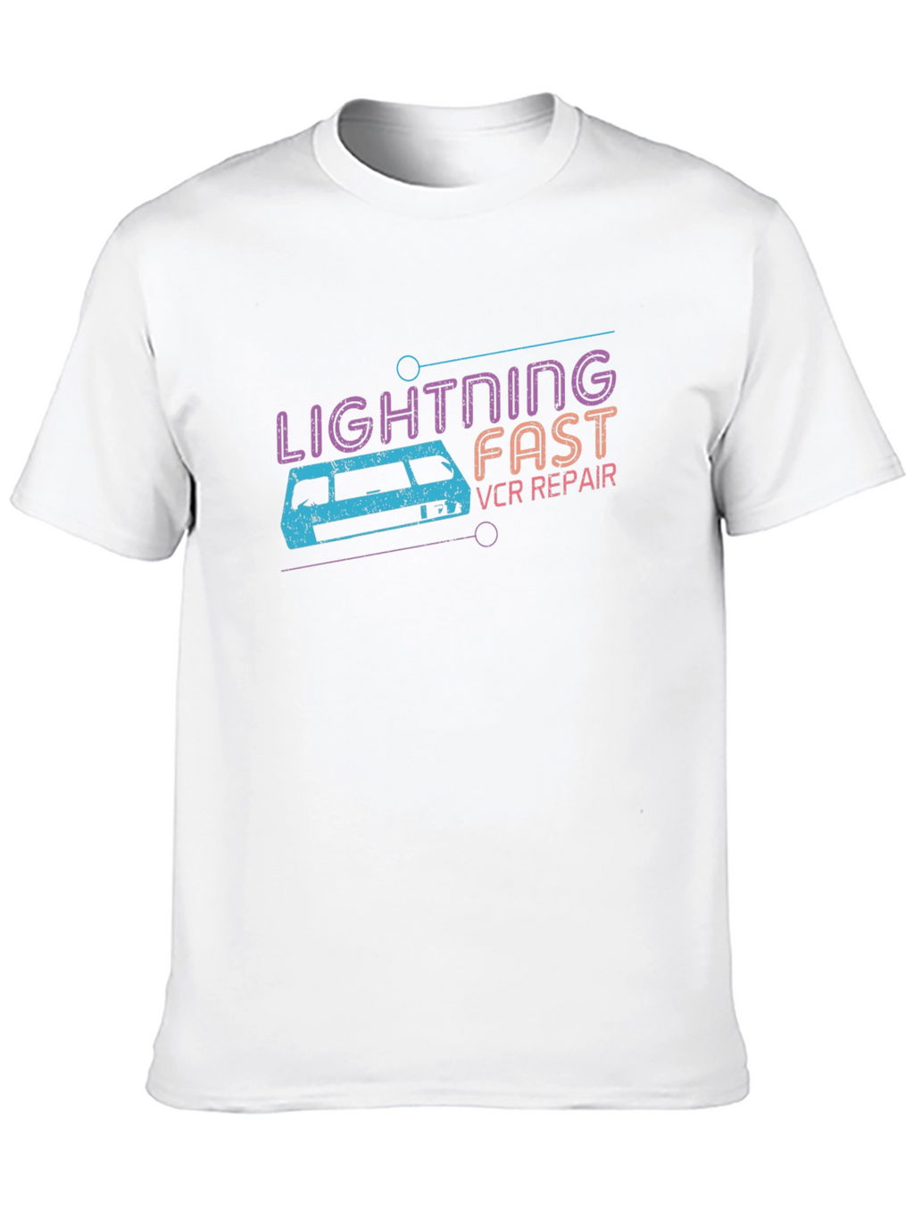 Retro Lightning Fast VCR Repair Graphic Tee