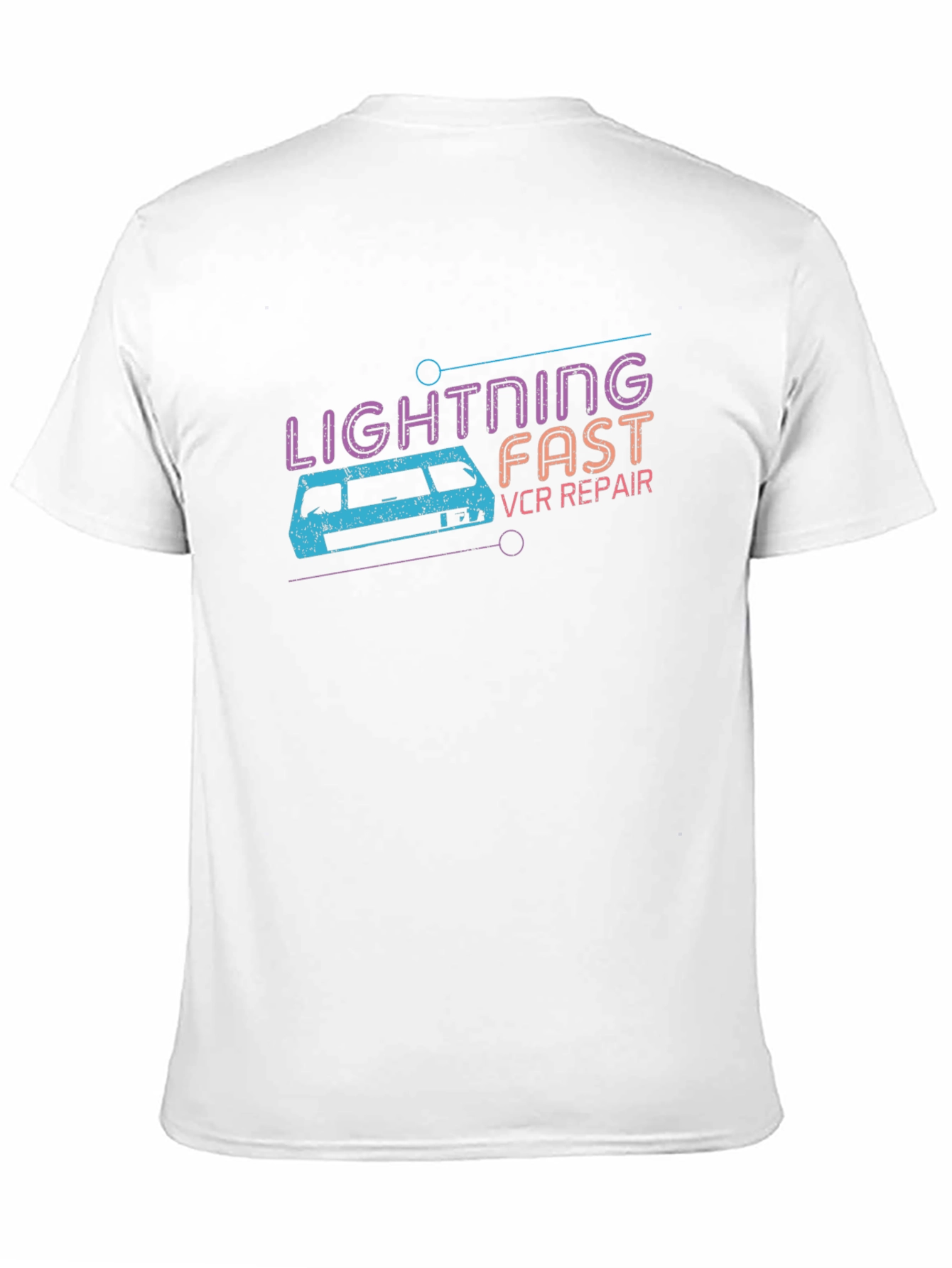 Retro Lightning Fast VCR Repair Graphic Tee