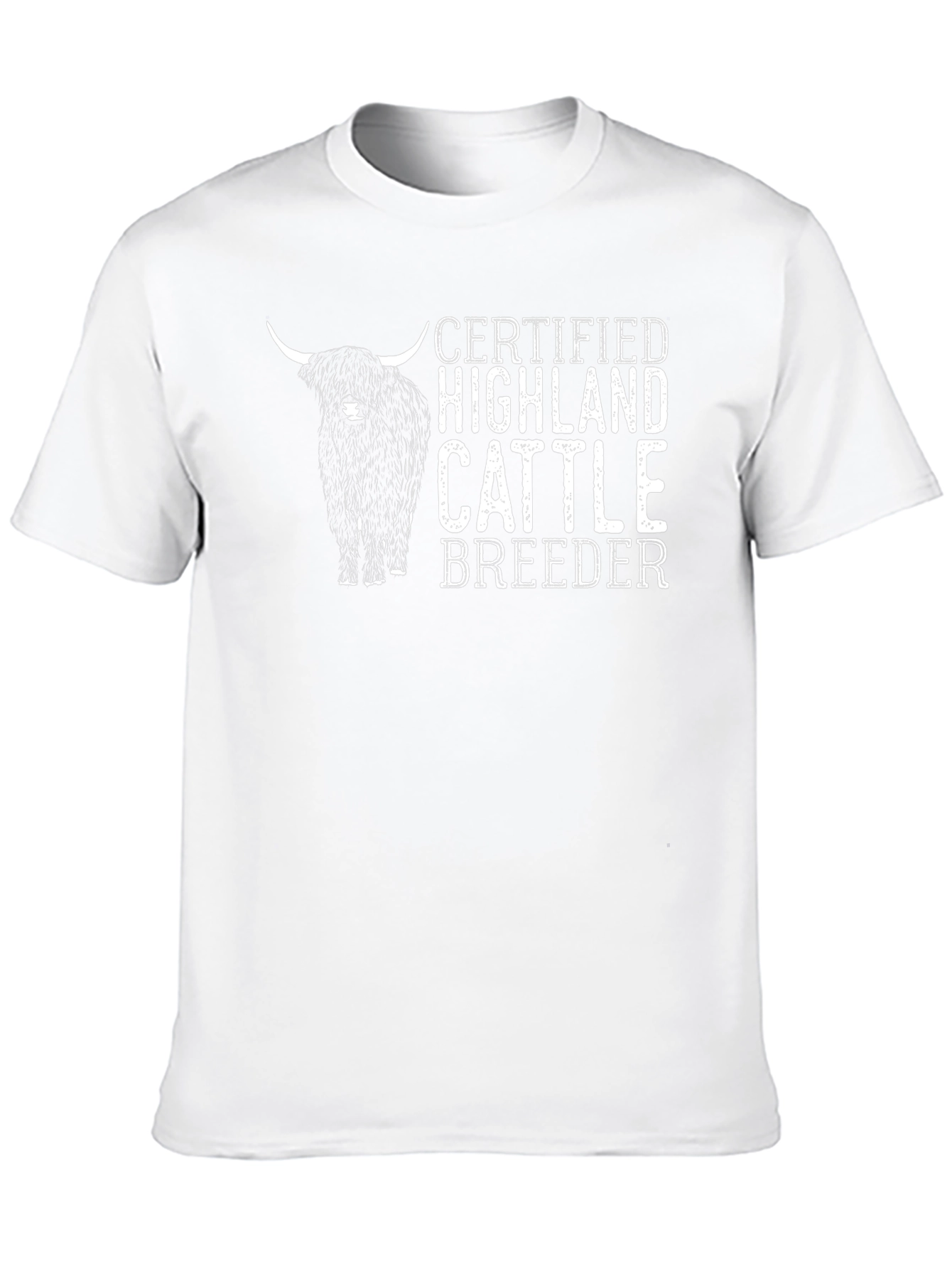 Certified Highland Cattle Breeder Black T-Shirt