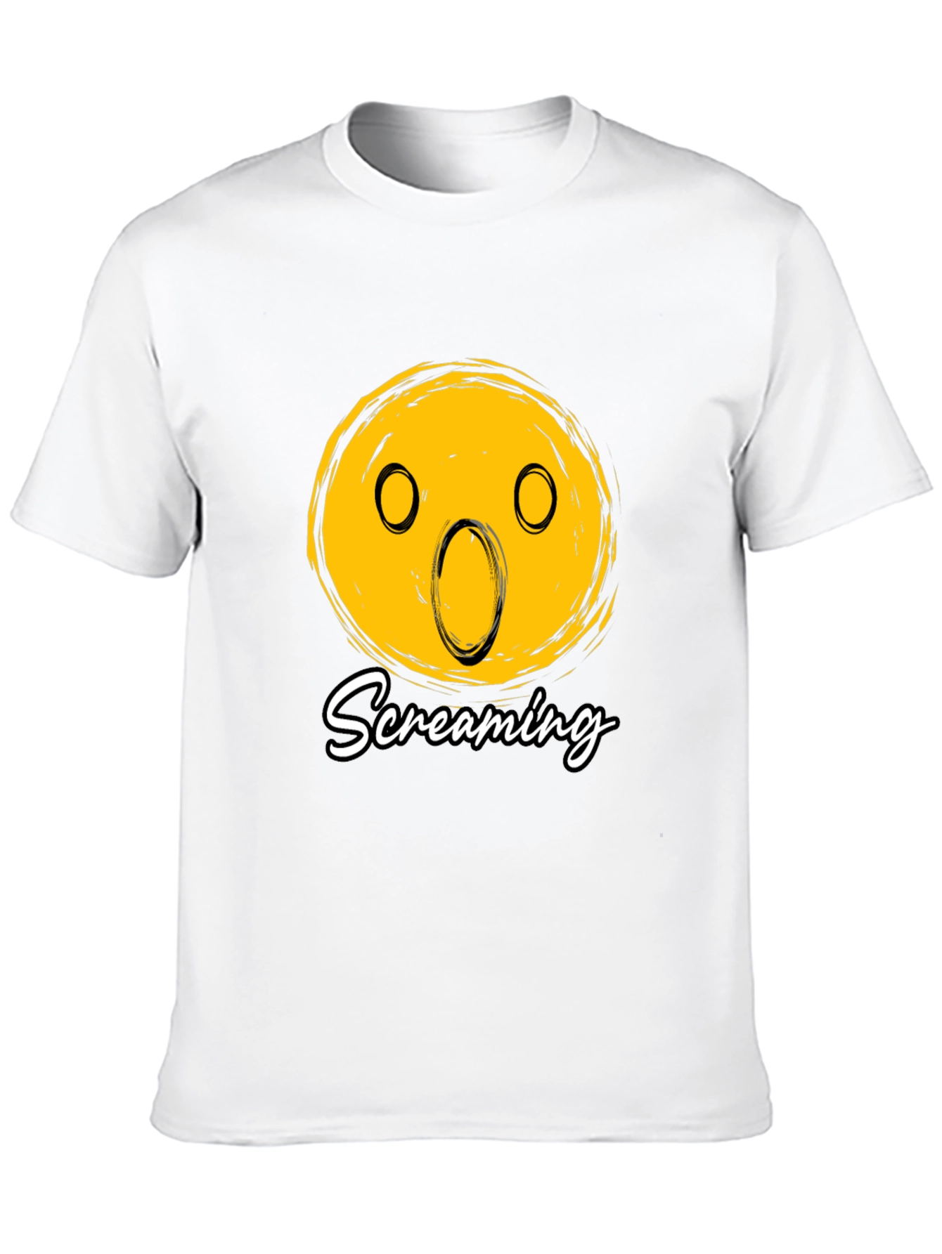 Screaming Emoji Graphic Black T-Shirt