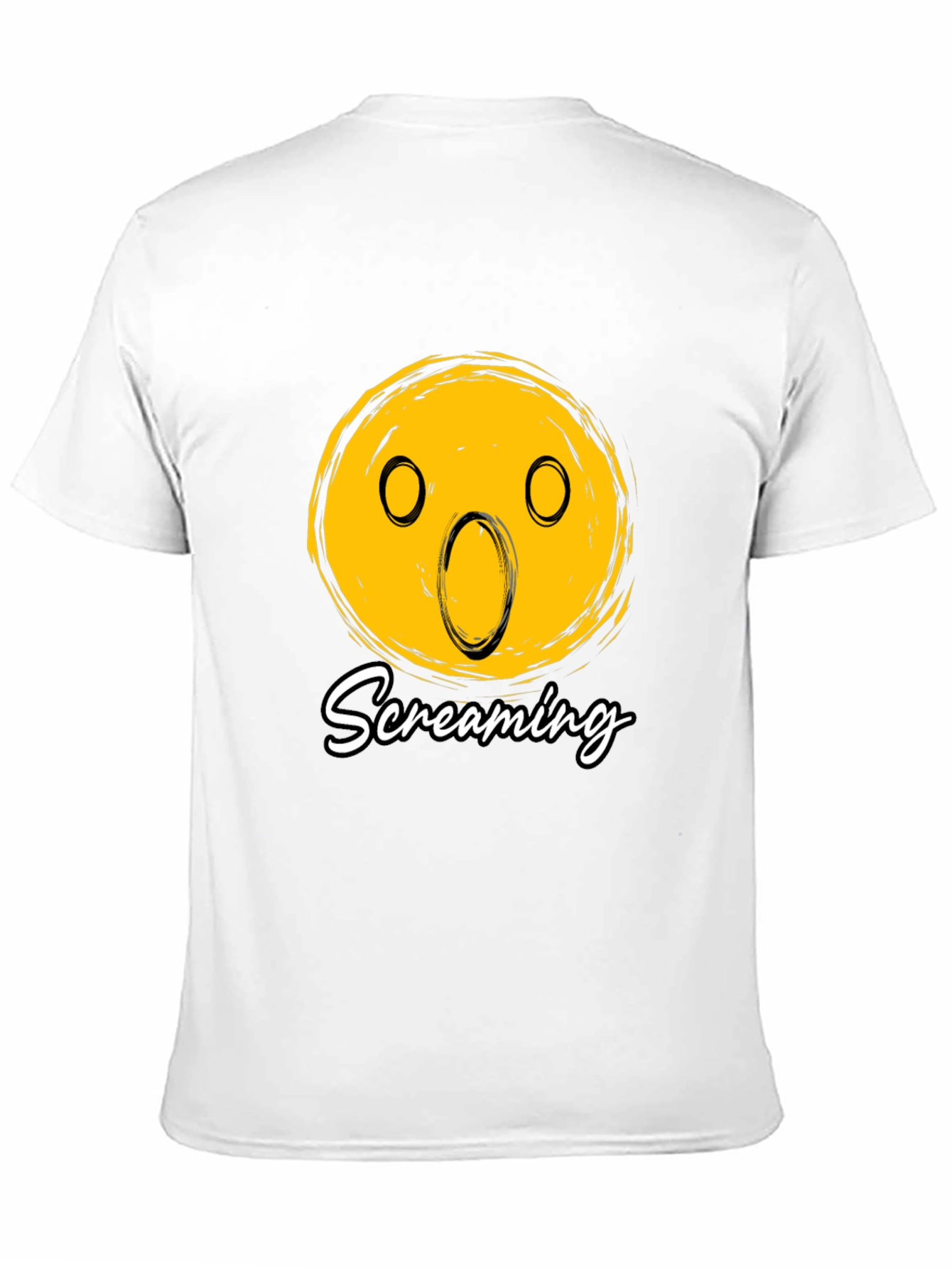 Screaming Emoji Graphic Black T-Shirt
