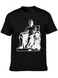Statue Graphic Black T-Shirt - Bold Design