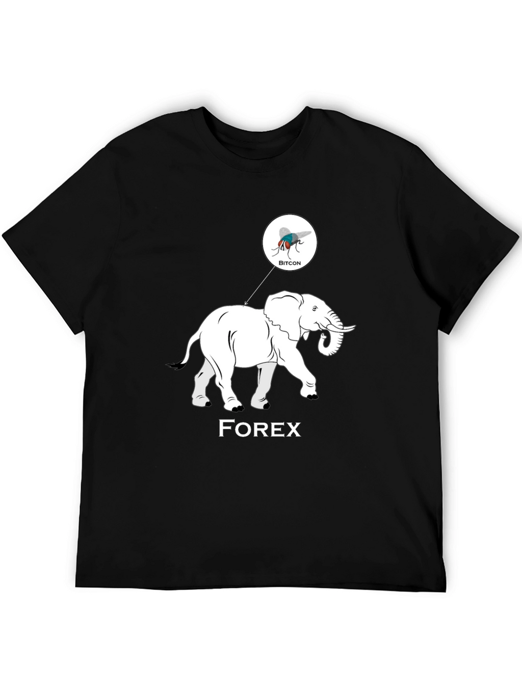 Forex Elephant Bitcoin Fly Graphic Tee