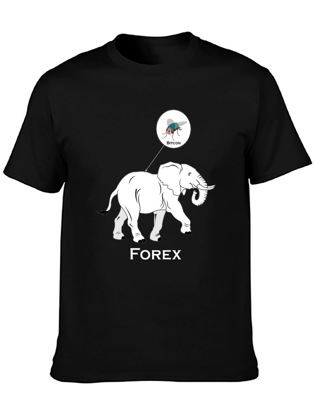 Forex Elephant Bitcoin Fly Graphic Tee