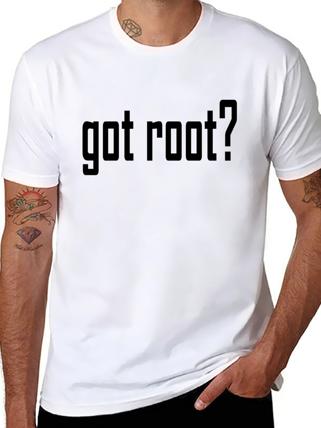 Got Root T-Shirt - Black Linux Hacker Tee