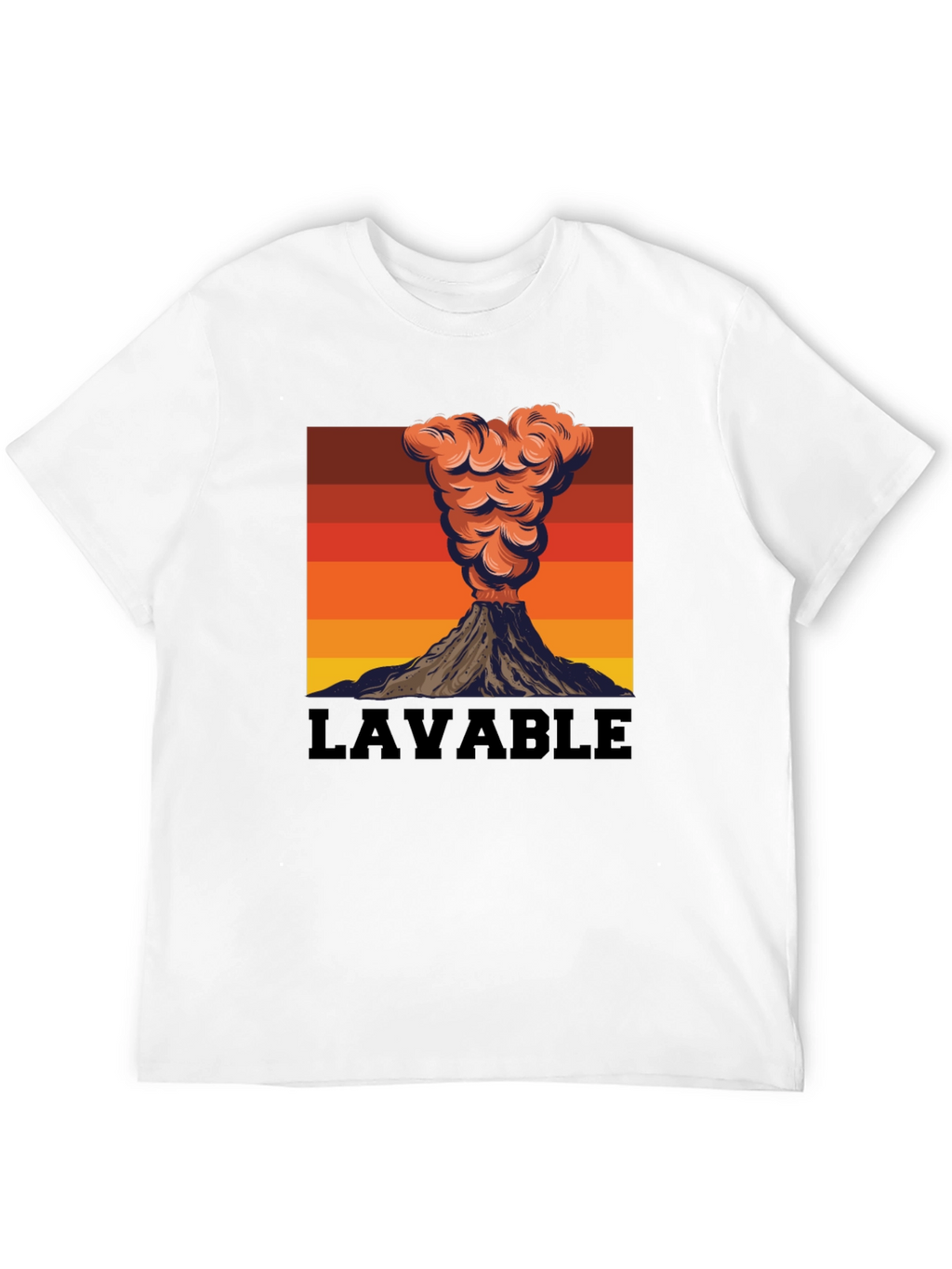 Lavable Volcano Graphic Tee - Retro Style