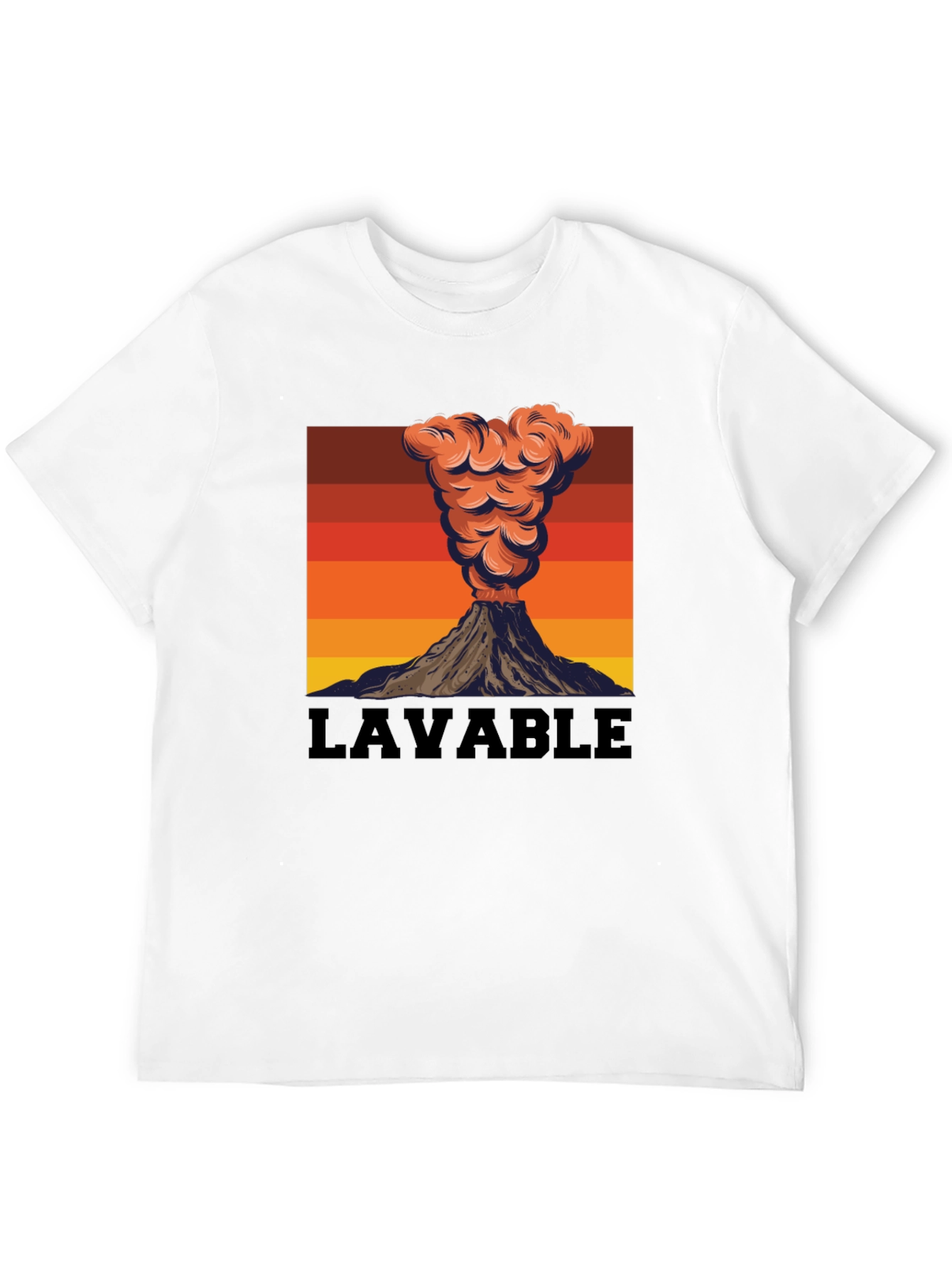 Lavable Volcano Graphic Tee - Retro Style