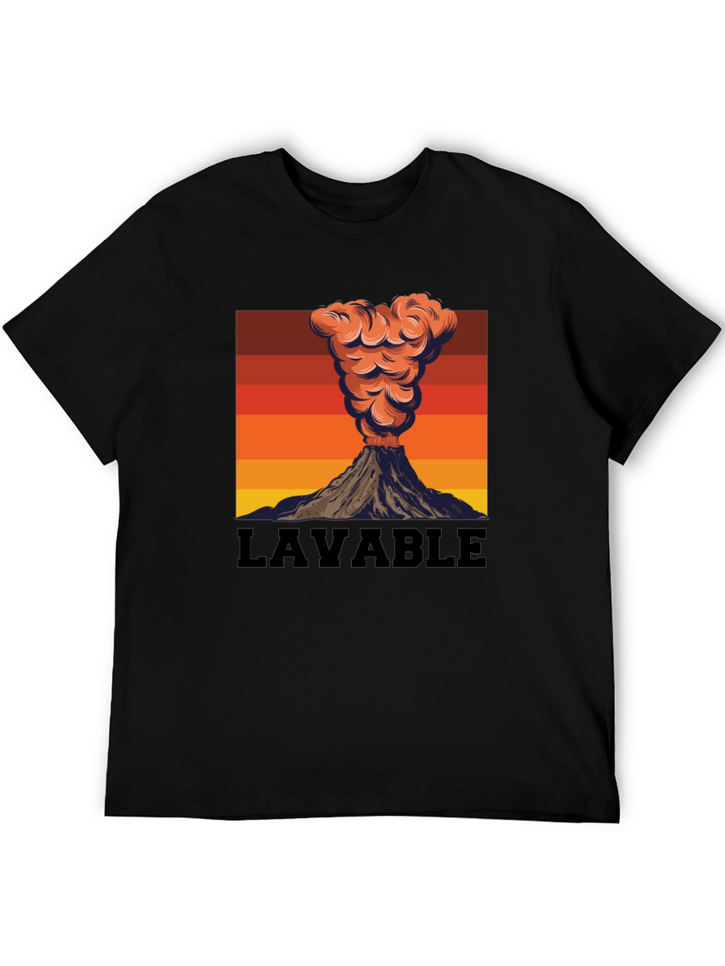 Lavable Volcano Graphic Tee - Retro Style
