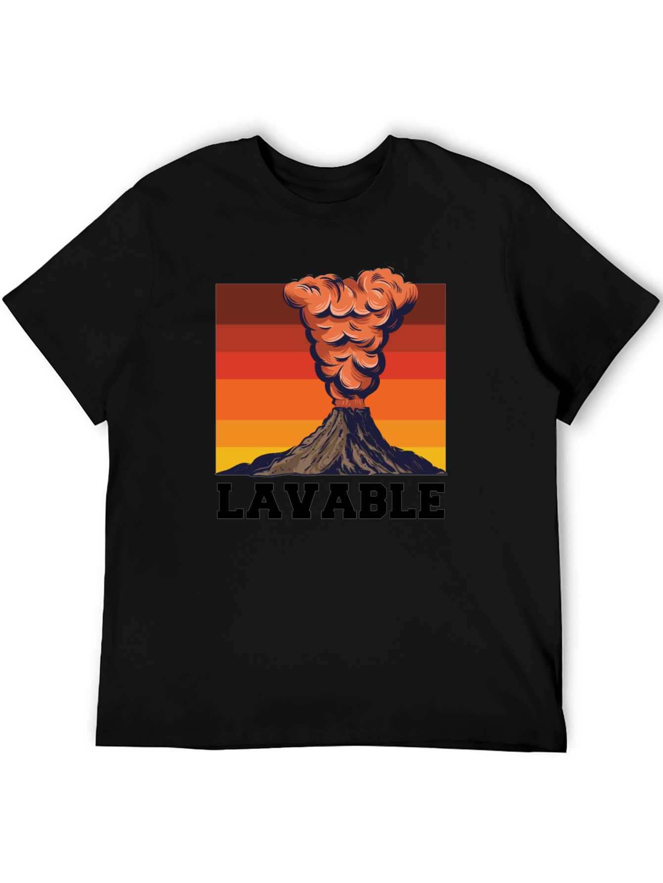 Lavable Volcano Graphic Tee - Retro Style