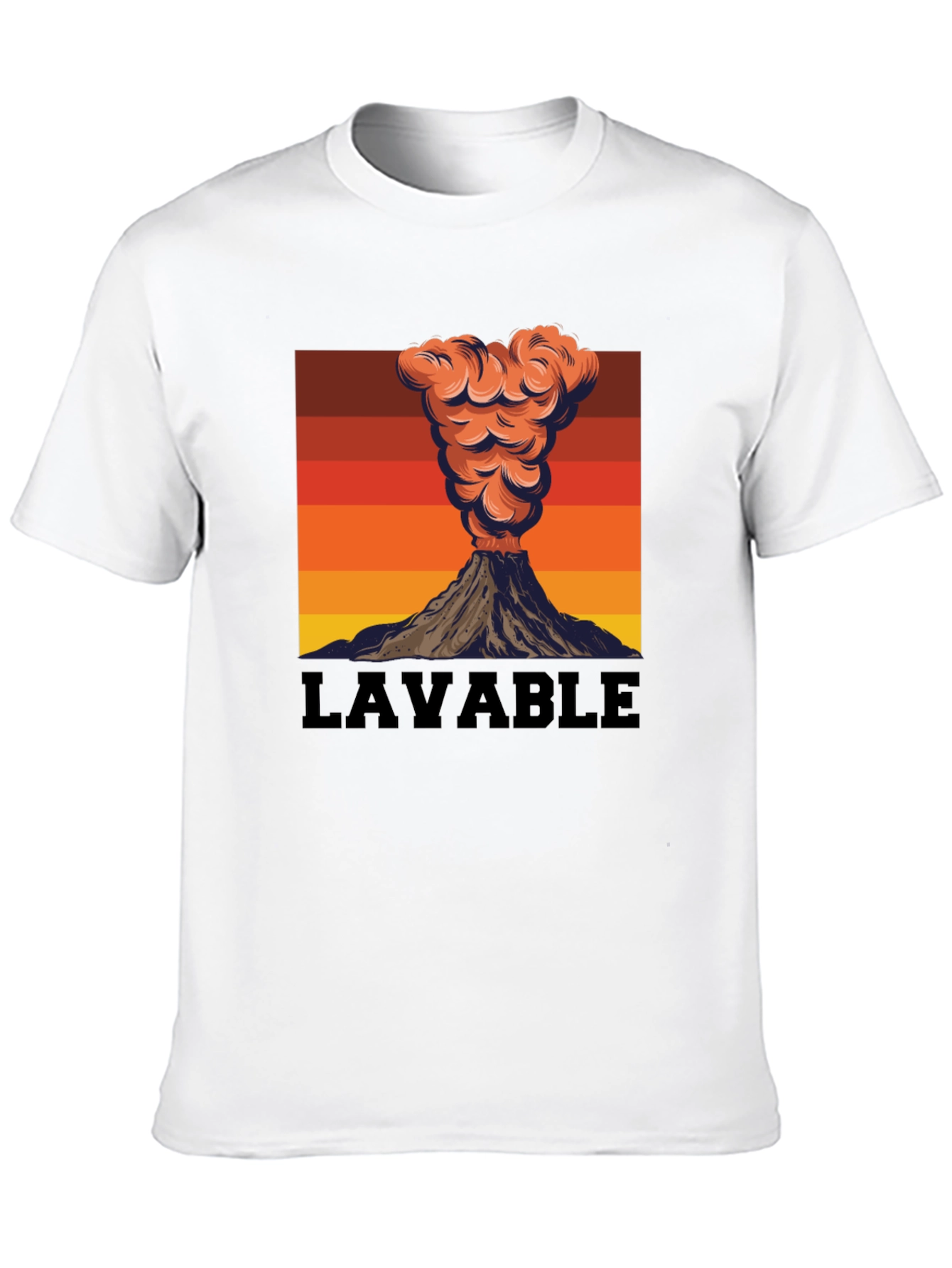 Lavable Volcano Graphic Tee - Retro Style
