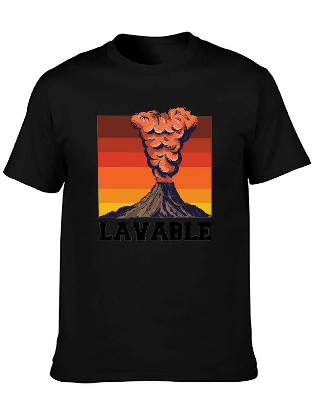 Lavable Volcano Graphic Tee - Retro Style