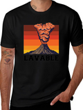Lavable Volcano Graphic Tee - Retro Style