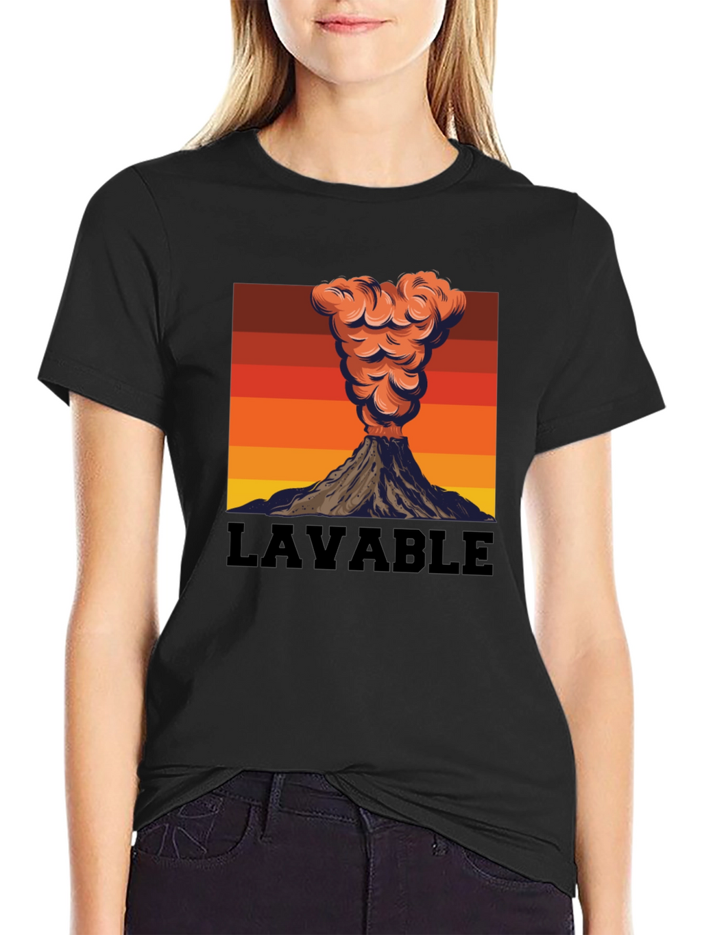 Lavable Volcano Graphic Tee - Retro Style