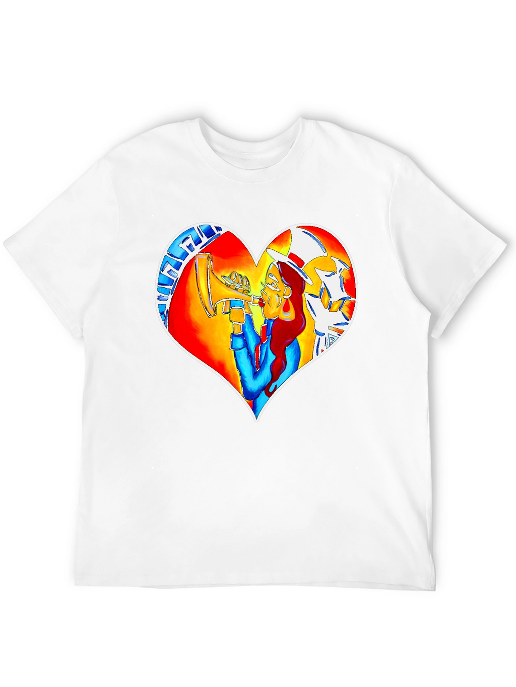 Heart Design Graphic Print Tee