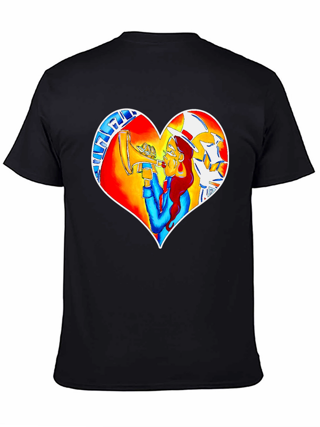 Heart Design Graphic Print Tee