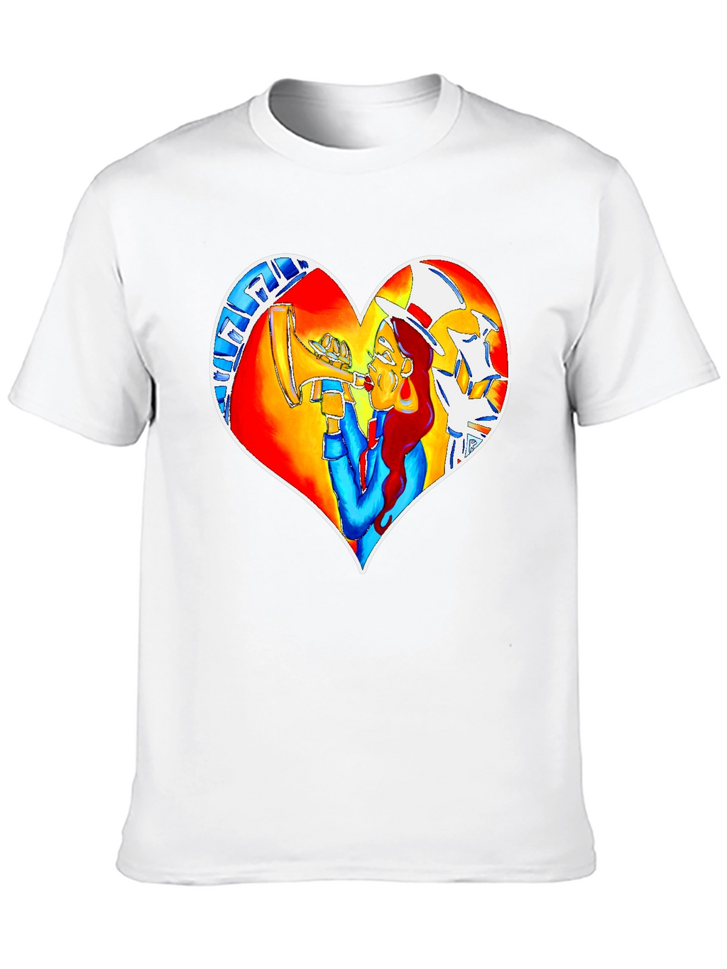 Heart Design Graphic Print Tee