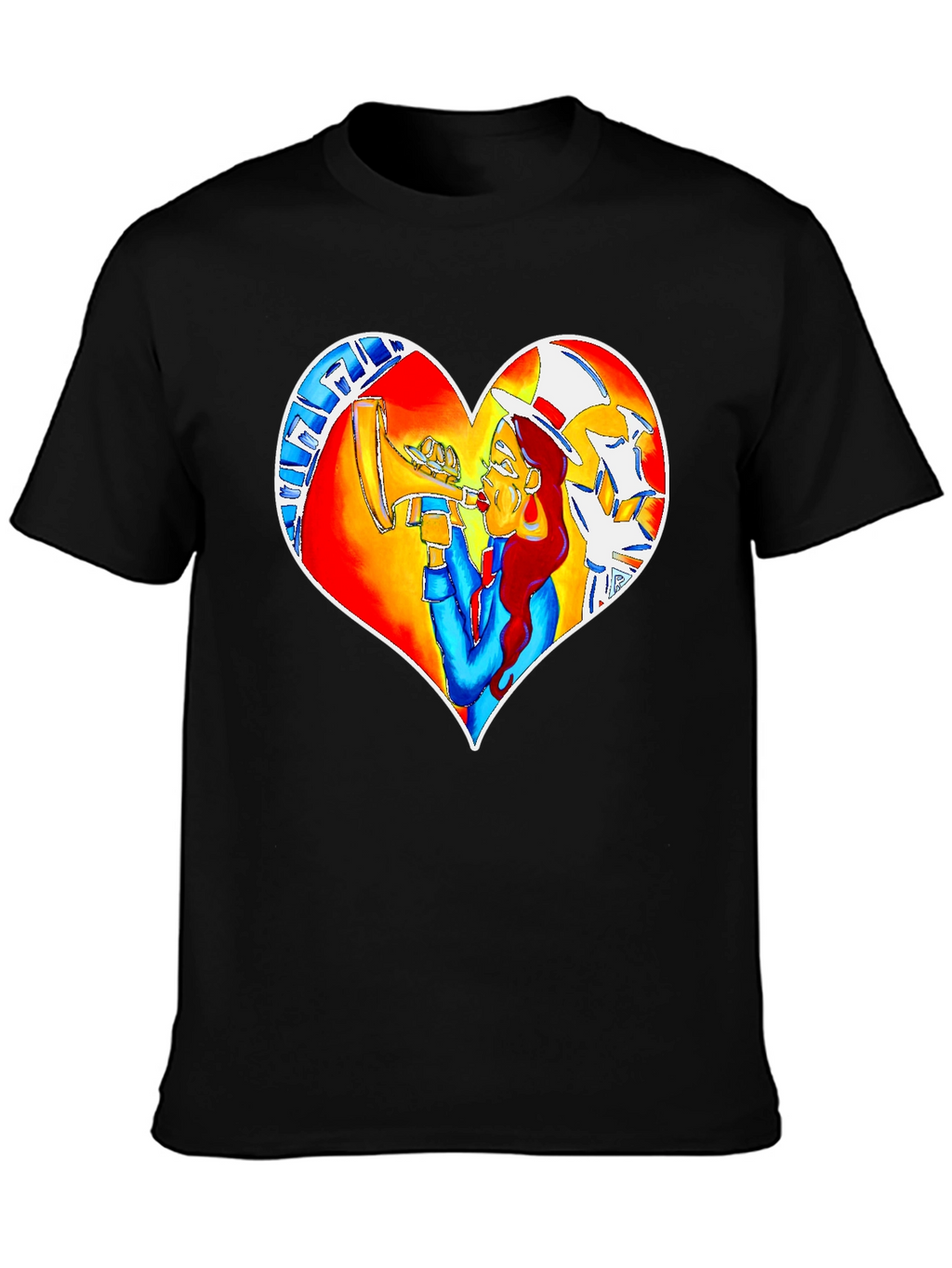 Heart Design Graphic Print Tee