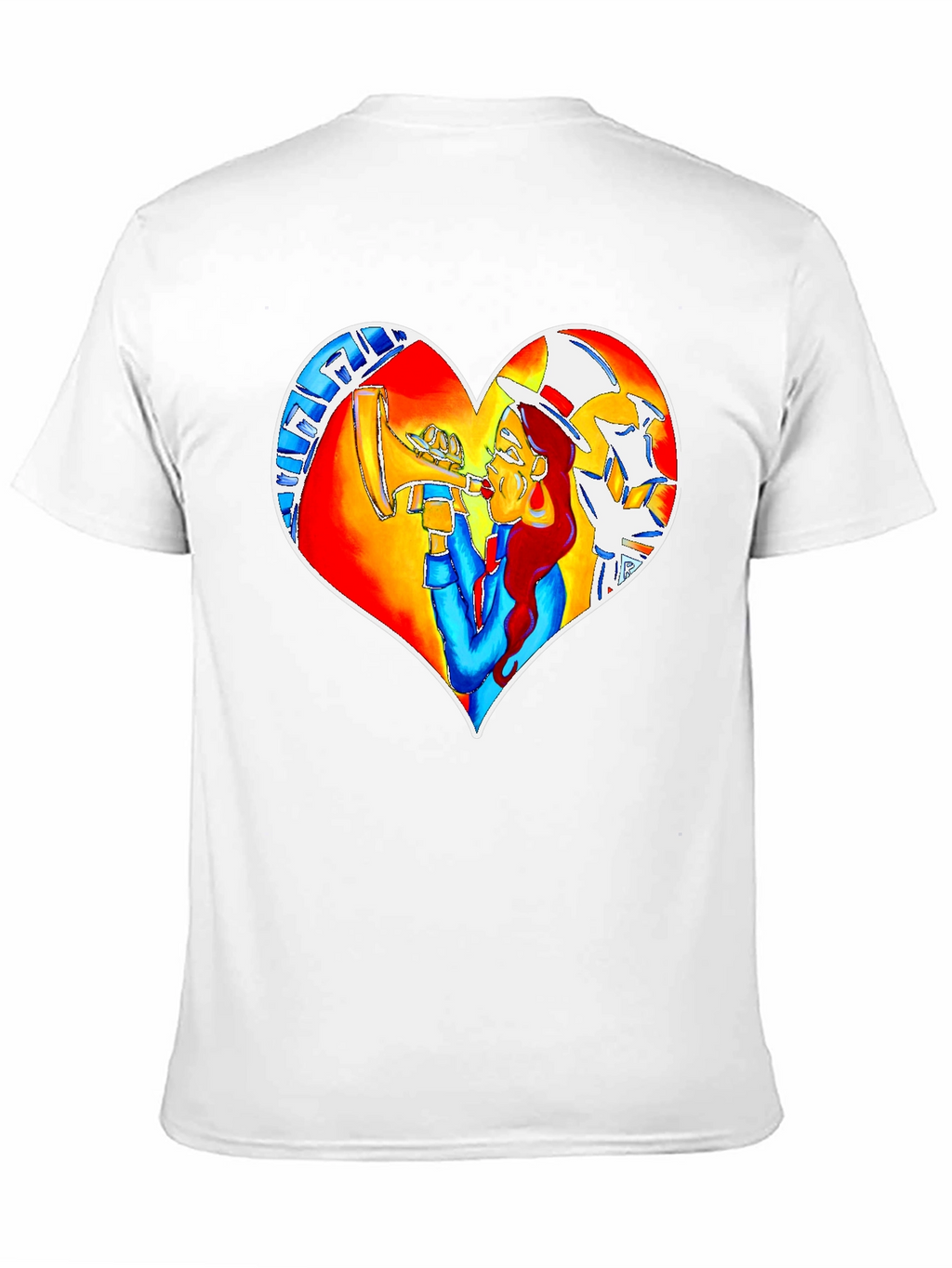 Heart Design Graphic Print Tee