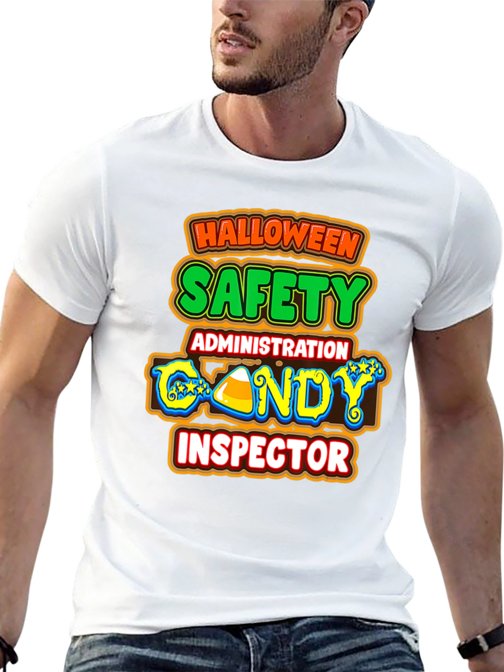 Halloween Candy Inspector T-Shirt Safety Administration Tee
