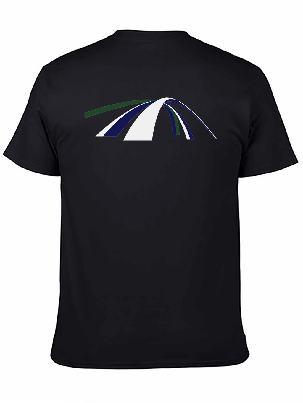 Abstract Arch Graphic Tee - Casual Black T-Shirt