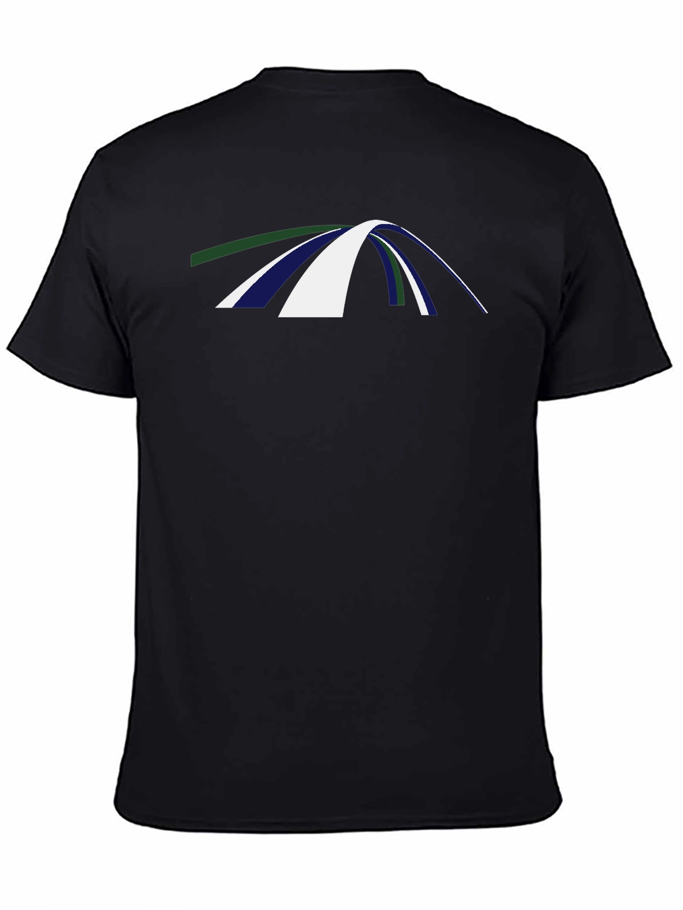 Abstract Arch Graphic Tee - Casual Black T-Shirt