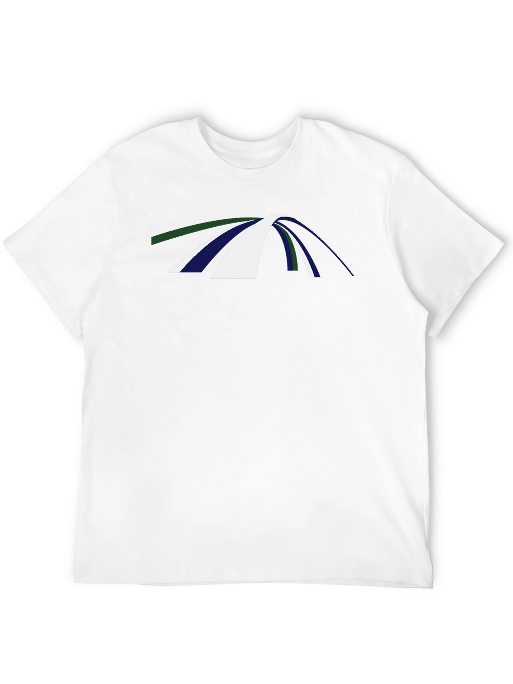 Abstract Arch Graphic Tee - Casual Black T-Shirt