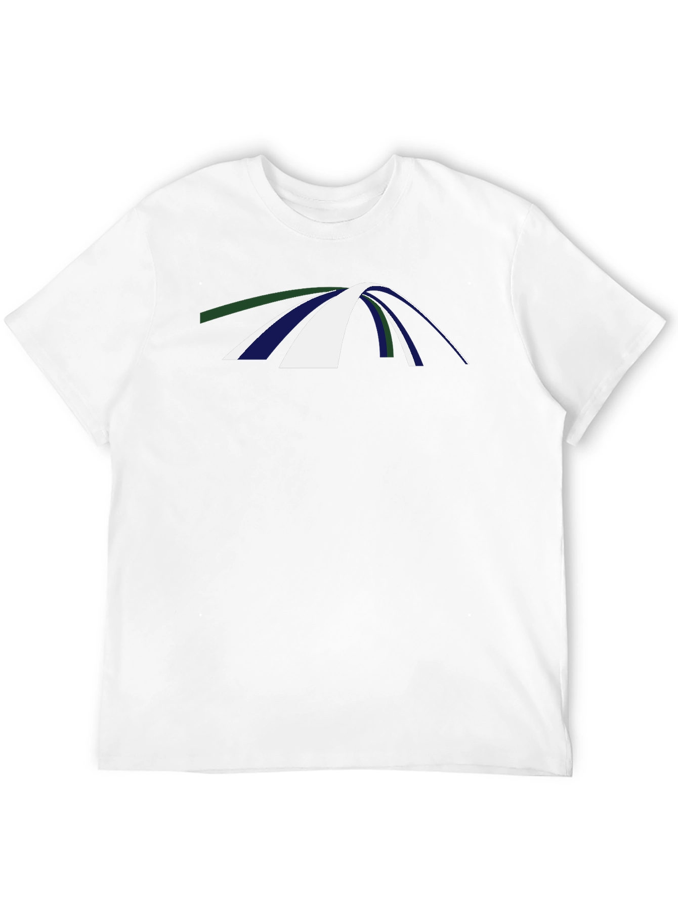 Abstract Arch Graphic Tee - Casual Black T-Shirt