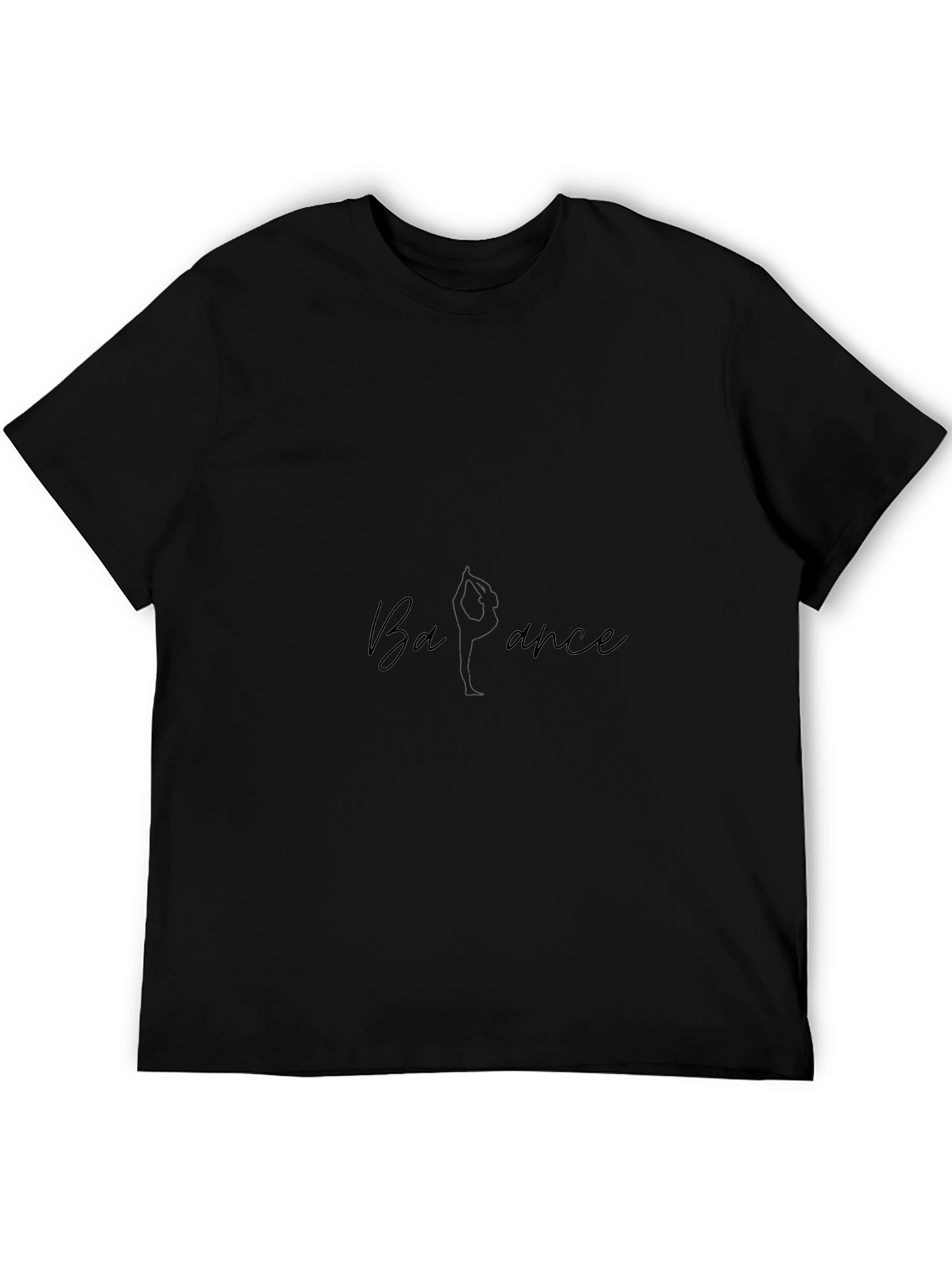 Balance Graphic Print Black T-Shirt